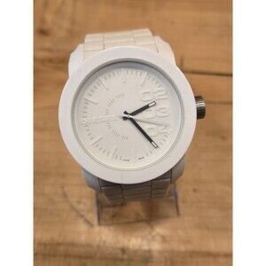 DIESEL ONLY THE BRAVE WHITE WR 50M DZ-1436 MEN'S WATCH NEW BATTERY